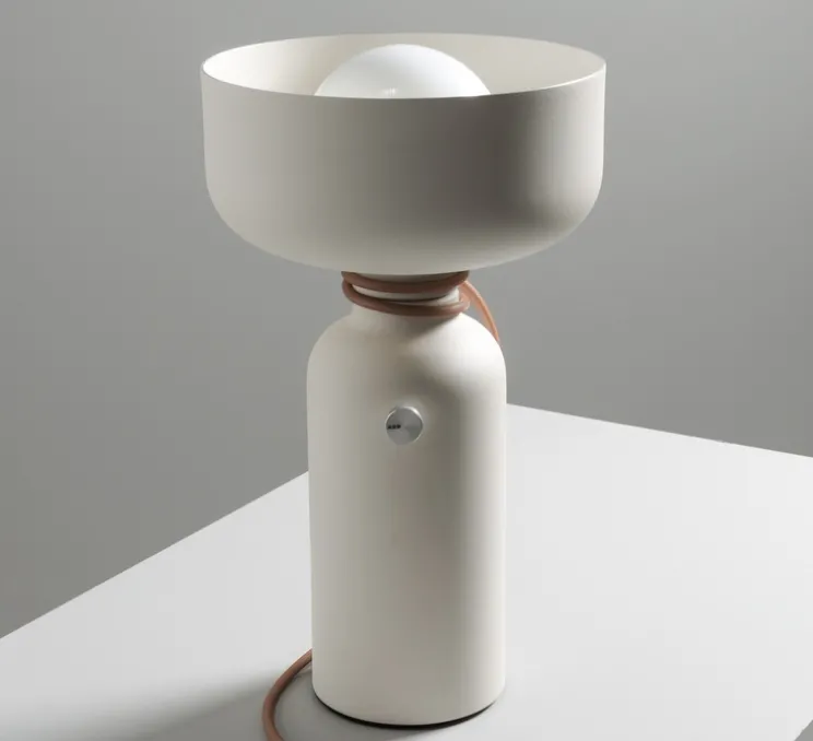 Lampe à poser, Spotlight Volumes, D/A, blanc vanille, Ø28cm, H45cm - A-N-D