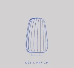 Lampe à poser, ST906, blanc, Ø25cm, H47cm - Tom Rossau