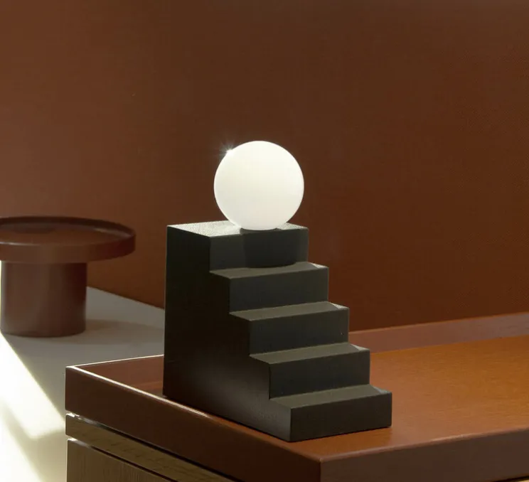 Lampe à poser, Stair, noir, L18,7cm, H22,5cm - Oblure