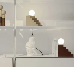 Lampe à poser, Stair, Rouge, L18,7cm, H22,5cm - Oblure