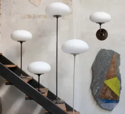 Lampe à poser, Stemlite, Black Chrome, Ø32cm, H42cm - Gubi