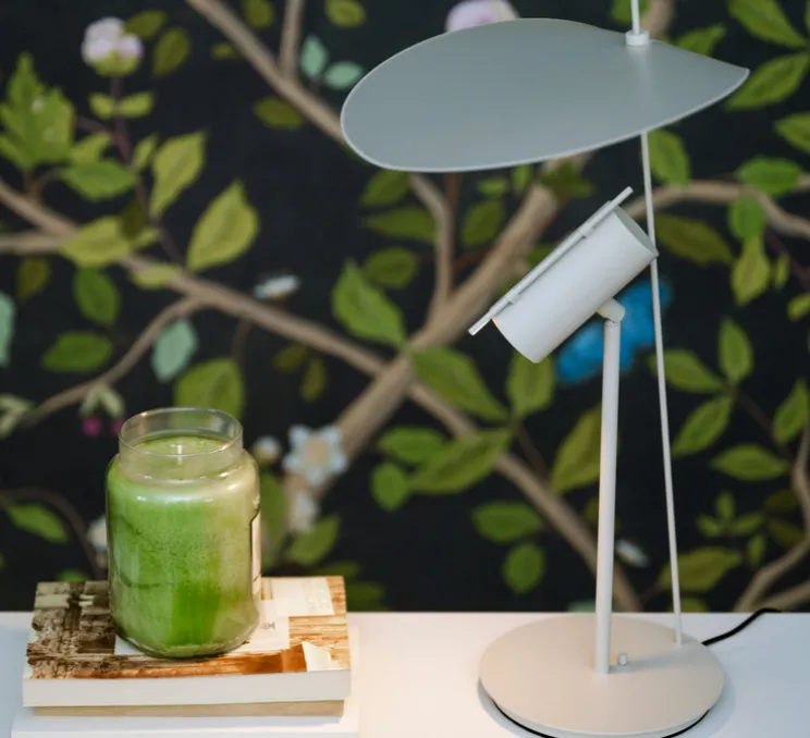 Lampe à poser, Stilla, beige, LED, dim, 2700K, 1500 lm, Ø25cm, H50cm - OliveLab