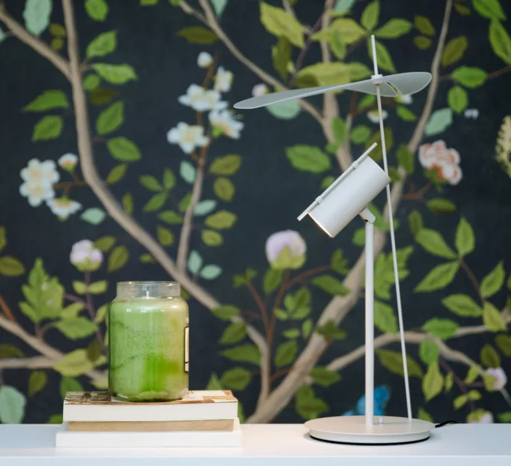 Lampe à poser, Stilla, beige, LED, dim, 2700K, 1500 lm, Ø25cm, H50cm - OliveLab