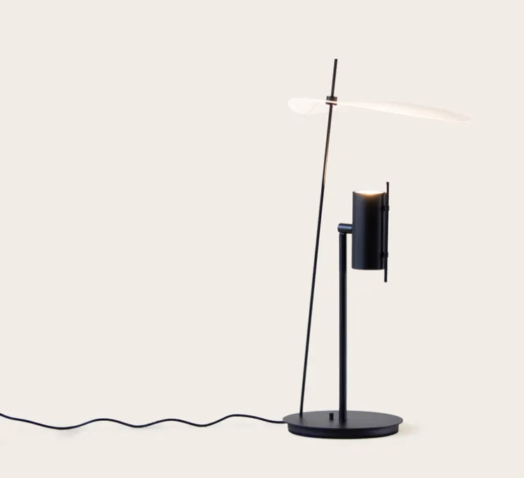 Lampe à poser, Stilla, noir et blanc, LED, dim, 2700K, 1500 lm, Ø25cm, H50cm - OliveLab