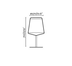 Lampe à poser, STOOD, bois, noir, LED, Ø27cm, H71cm - Faro