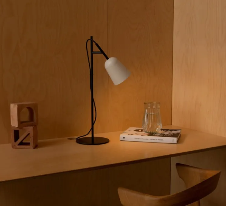 Lampe à poser, Studio, noir et blanc, L18cm, H55cm - Faro