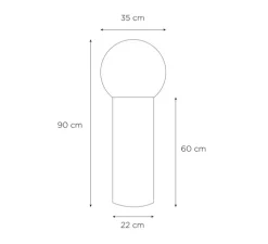 Lampe à poser, Sœur, large, RAL 1020, jaune olive, Ø35cm, H90cm - BY/LAURENCE DU TILLY