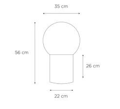 Lampe à poser, Sœur, small, RAL 1018, jaune zinc, Ø35cm, H56cm - LAURENCE DU TILLY