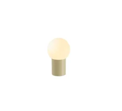 Lampe à poser, Sœur, small, RAL 1020, jaune olive, Ø35cm, H56cm - LAURENCE DU TILLY