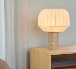 Lampe à poser, Table, Tradition, Gris, beige, Ø37cm, H49cm - Northern