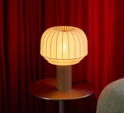 Lampe à poser, Table, Tradition, Gris, beige, Ø37cm, H49cm - Northern