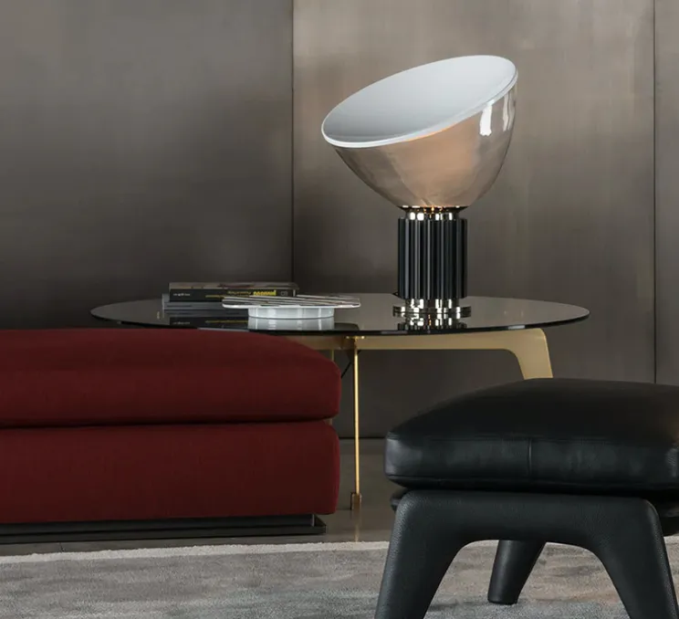 Lampe à poser, Taccia PMMA, noir, LED, 2700K, 1400lm, Ø49,5cm, H64,5cm - Flos