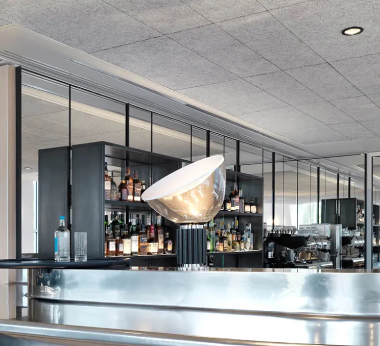 Lampe à poser, Taccia Small Verre, noir, LED, dim, 2700K, 800lm, Ø37,3cm, H48,5cm - Flos