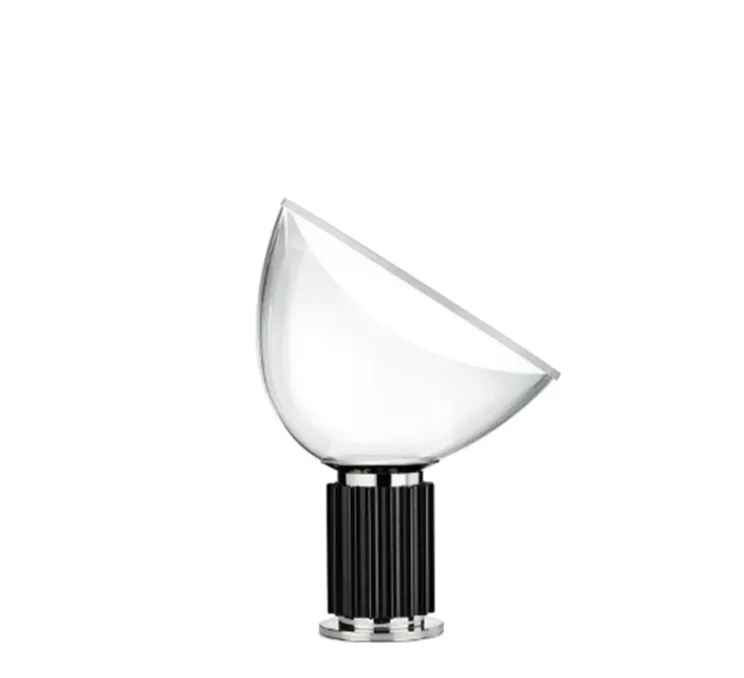 Lampe à poser, Taccia Small Verre, noir, LED, dim, 2700K, 800lm, Ø37,3cm, H48,5cm - Flos