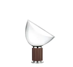 Lampe à poser, Taccia Small Verre, bronze anodisé, LED, 2700K, 800lm, Ø37,3cm, H48,5cm - Flos
