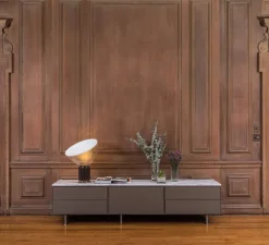 Lampe à poser, Taccia Verre, noir, LED, 2700K, 1400lm, Ø49,5cm, H64,5cm - Flos