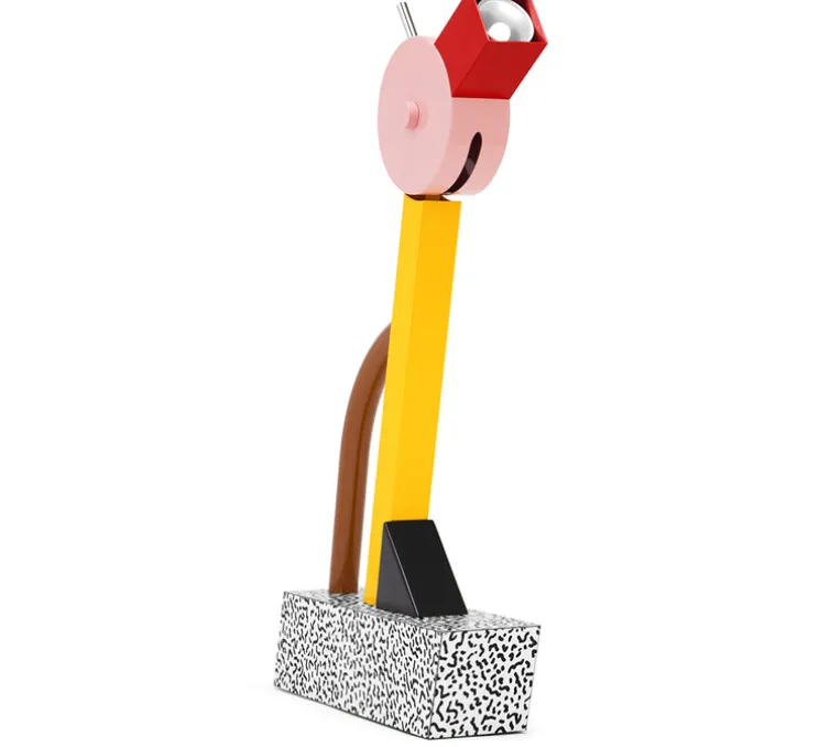 Lampe à poser, Tahiti, orange, rose, rouge, marron, noir, L35cm, H70cm - Memphis Milano
