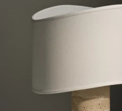 Lampe à poser, Tajo, ivoire, travertin, Ø30cm, H45cm - Bolia