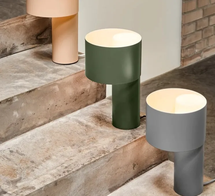 Lampe à poser, Tangent, gris, Ø20cm, H34cm - Woud