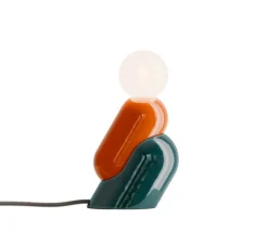 Lampe à poser, Tata C2820, orange et vert pétrole, L8,6cm, H22,2cm - Ferroluce