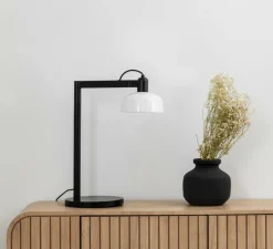 Lampe à poser, Tatawin, blanc, Ø25cm, H57,5cm - Faro