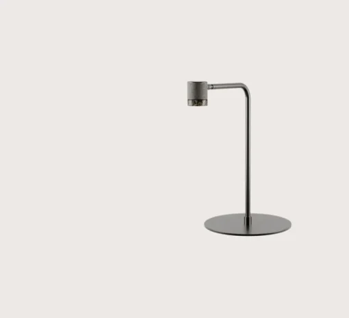 Lampe à poser, Tea, S1337, gris métallique, marbre marron, LED, dim, 2700K, 600 lm, L25cm, H39,5cm - Aromas del Campo
