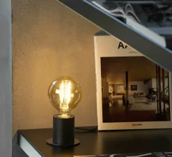 Lampe à poser, TEN, noir, Ø9cm, H7,5cm - Faro