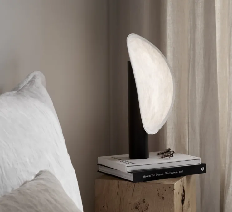 Lampe à poser, Tense, noir et blanc, LED, dim, 3000K, 400 lm, L34cm, H43cm - New Works