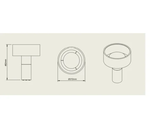 Lampe à poser, Terra Big, blanc/lignes, chocolat/lignes, rouge/lignes, IP44, LED, dim, 2700K, 1000 lm, Ø37,2cm, H48,2cm - Pott