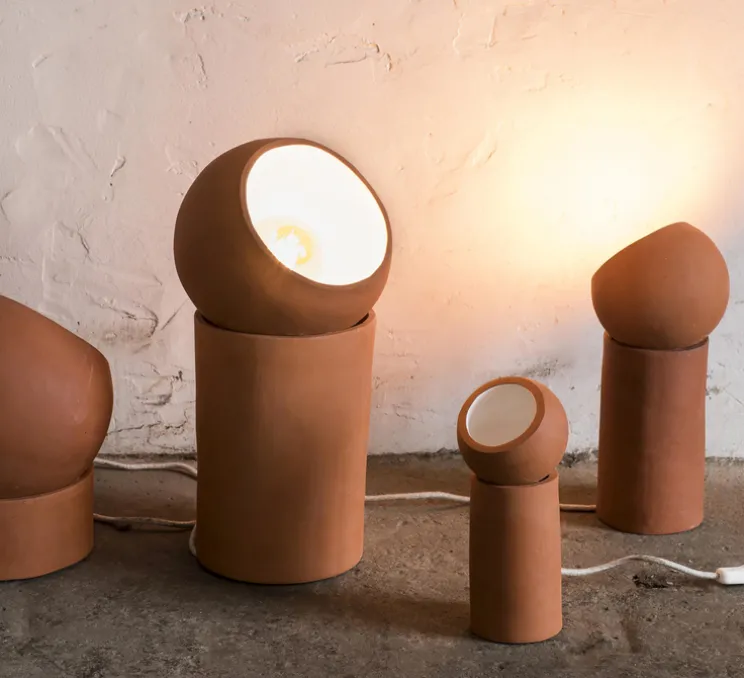 Lampe à poser, Terra Light S, terracotta, Ø12cm, H29cm - Serax