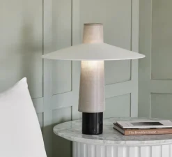 Lampe à poser, Thésée M, naturel, Ø50cm, H55cm - Forestier