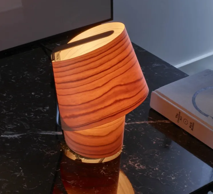 Lampe à poser, Tiny, cerisier naturel, Ø15cm, H22,5cm - LZF