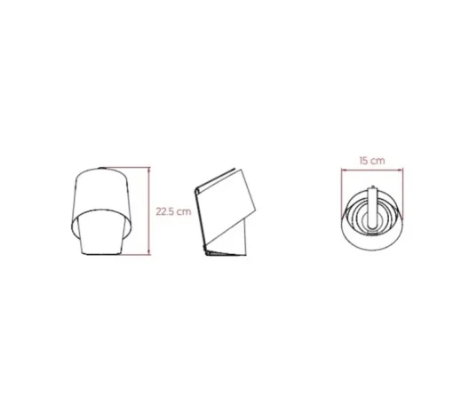Lampe à poser, Tiny, ivoire, Ø15cm, H22,5cm - LZF