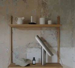 Lampe à poser, t-lamp, acier brossé, L40cm, H33cm - Frama