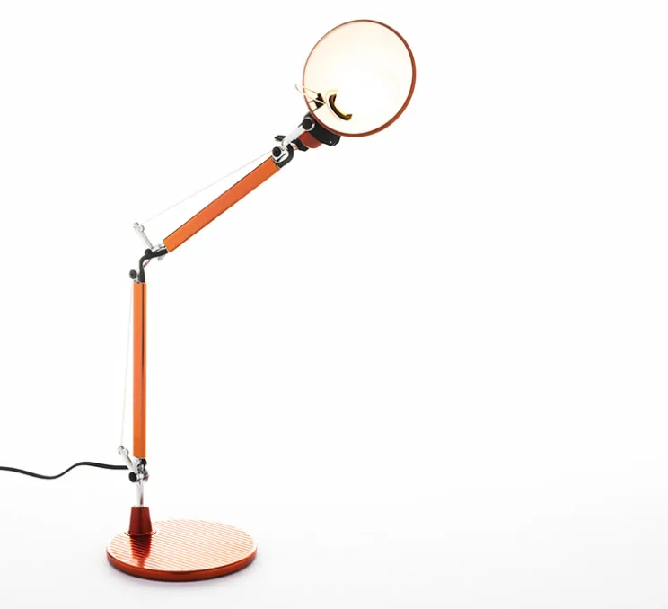 Lampe à poser, Tolomeo Micro, orange anodisé, L17cm, H37-73cm - Artemide