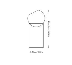 Lampe à poser, Topan VP14, rouge vermillion, Ø21cm, H46,5cm - Andtradition