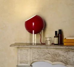 Lampe à poser, Topan VP13, rouge vermillion, Ø21cm, H31,5cm - Andtradition
