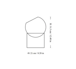 Lampe à poser, Topan VP13, rouge vermillion, Ø21cm, H31,5cm - Andtradition