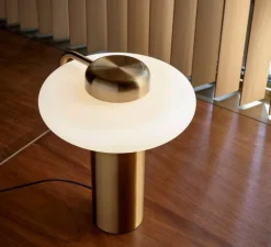 Lampe à poser, Tratto, laiton, LED, dim, 2700K, 1450 lm, L27cm, H33cm - KDLN