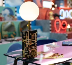 Lampe à poser, Trumpets, noir, doré, Ø13,5cm, H70cm - Seletti