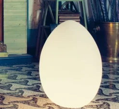 Lampe à poser, Uovo Grande, blanc, Ø43cm, H62cm - Fontana Arte