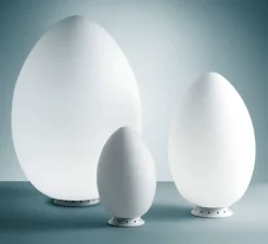 Lampe à poser, Uovo Grande, blanc, Ø43cm, H62cm - Fontana Arte