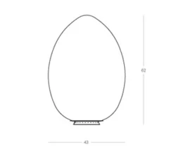 Lampe à poser, Uovo Grande, blanc, Ø43cm, H62cm - Fontana Arte