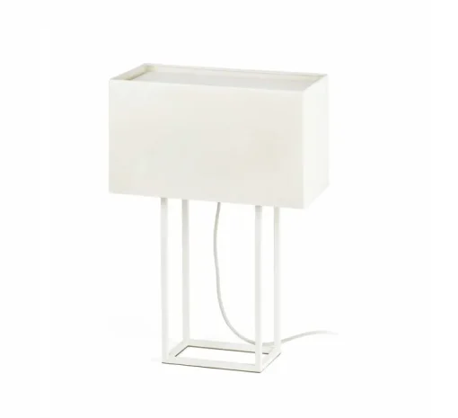Lampe à poser, Vesper, blanc, beige, L40cm, H60cm - Faro