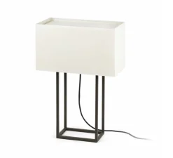 Lampe à poser, Vesper, marron, beige, L40cm, H60cm - Faro
