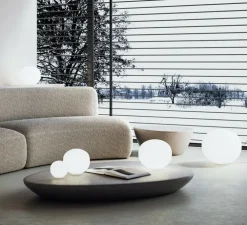 Lampe à poser, Volum 42, blanc brillant, dimmable, Ø42cm, H36,4cm - Lodes