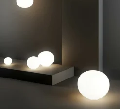 Lampe à poser, Volum 42, blanc brillant, dimmable, Ø42cm, H36,4cm - Lodes
