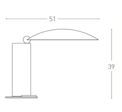 Lampe à poser, Washington, or satiné, LED, dim, 2700k, 900 lm, Ø51cm, H39cm - Lumen Center Italia