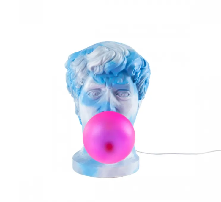Lampe à poser, Wonder Cloud, bleu et rose, L21cm, H40,5cm - Seletti