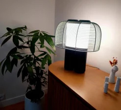 Lampe à poser, Yasuke, noir et vert, LED, dim, 2700-3400K, 1300 lm, L39,5cm, H44,3cm - DCW éditions Paris